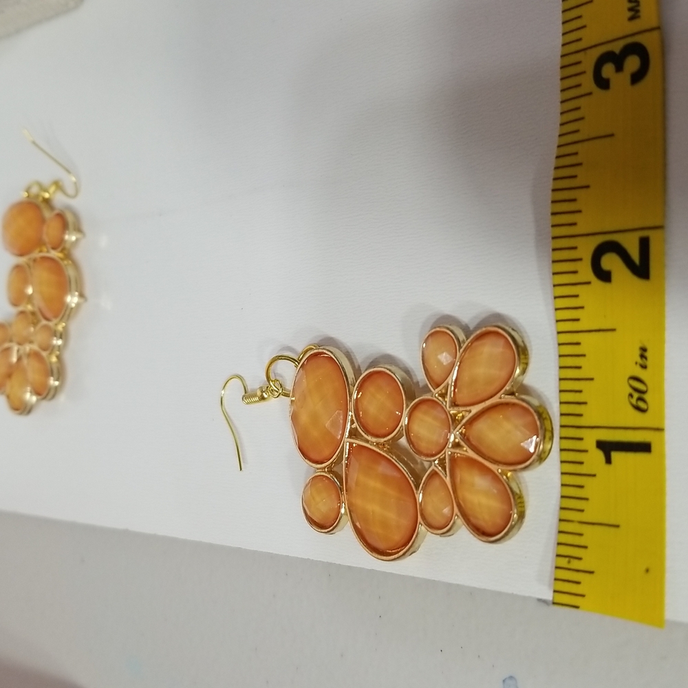 🌞Reincarnated Chunky Shimmer Mustard Yellow Jewelry Set - Picture 3 of 8